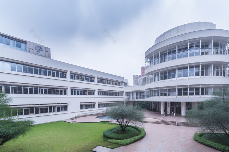 无人机视角下的大学教学楼高清特写摄影图,高清,摄影图,摄影图片,图片大全,摄影图免费下载